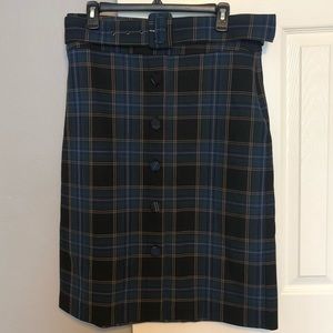 Maeve Anthropologie Bernadette Plaid Pencil Skirt